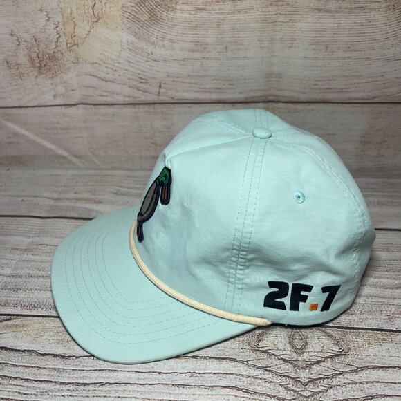 RARE 2F7 Teal Morgan Wallen Duck Rope Hat Hunting Outdoors Trucker Adjustable - Picture 2 of 6